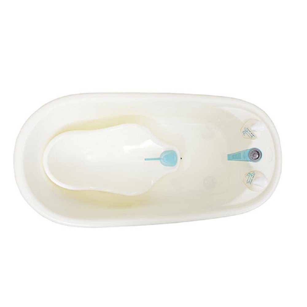 Kinder Babypflege Moni Babybadewanne Baby Badewanne Set Bubble, Thermometer, Sitz, Duschgel- und Shampoospender