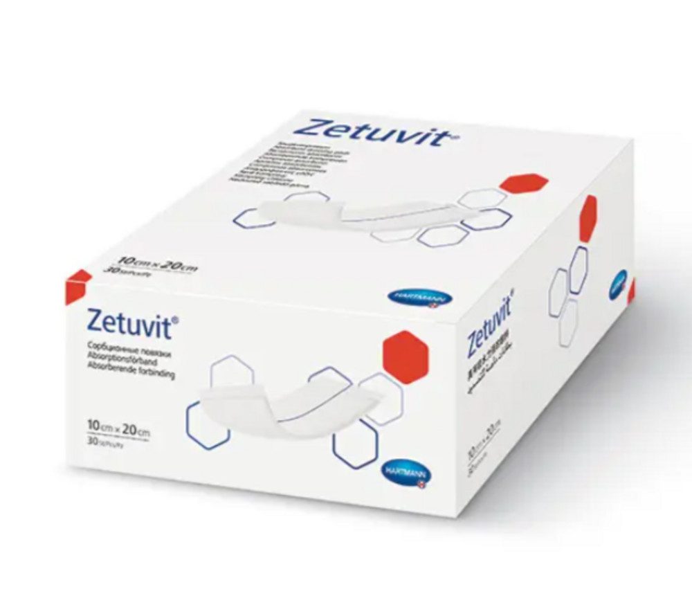 Gips-und Verbandschutz ZETUVIT Saugkompressen steril 10x20 cm