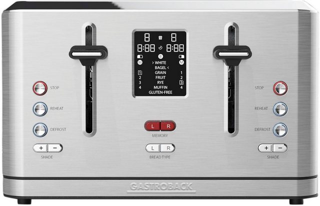 Gastroback Toaster 42396 Design Toaster Digital 4S, 4 kurze Schlitze, für 4 Scheiben, 950 W  - Onlineshop OTTO