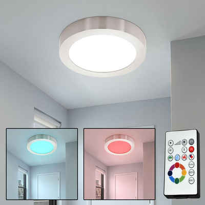 EGLO LED Deckenleuchte, LED-Leuchtmittel fest verbaut, Warmweiß, Farbwechsel, RGB LED Decken Lampe Wohn Zimmer Strahler Flur Leuchte