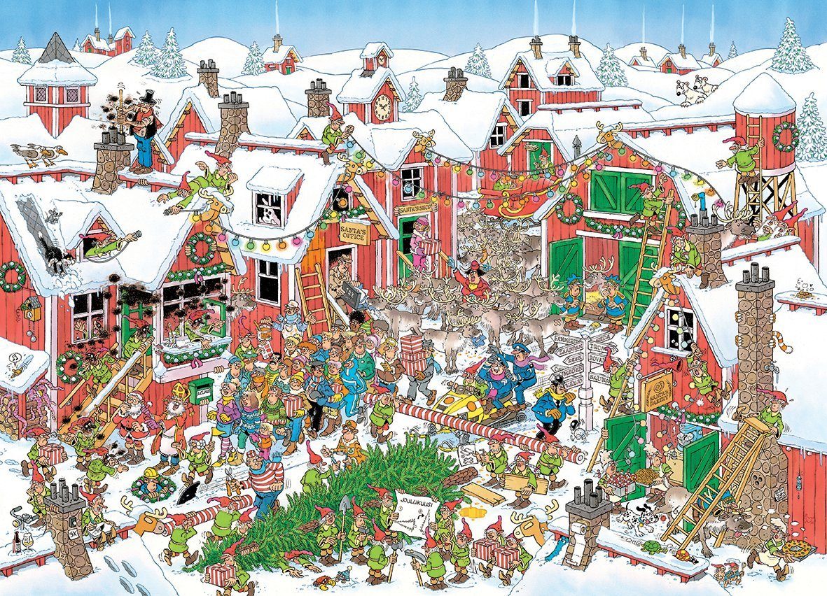 Jan van Haasteren Puzzle Jan van Haasteren Das Dorf des Weihnachtsmanns 100 günstig online kaufen
