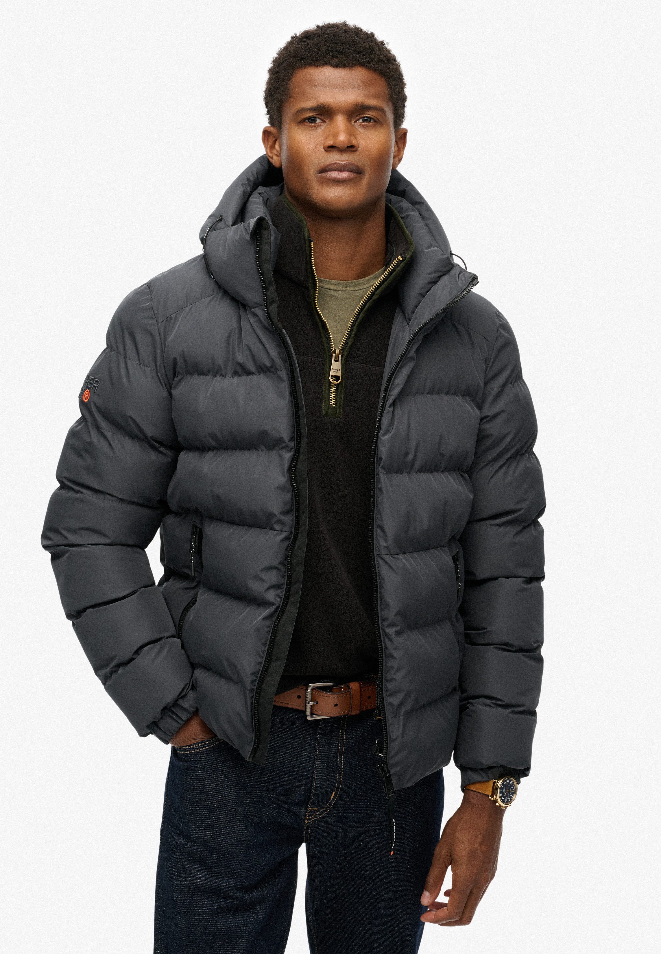 Superdry Steppjacke HOODED SPORTS PUFFER JACKET günstig online kaufen