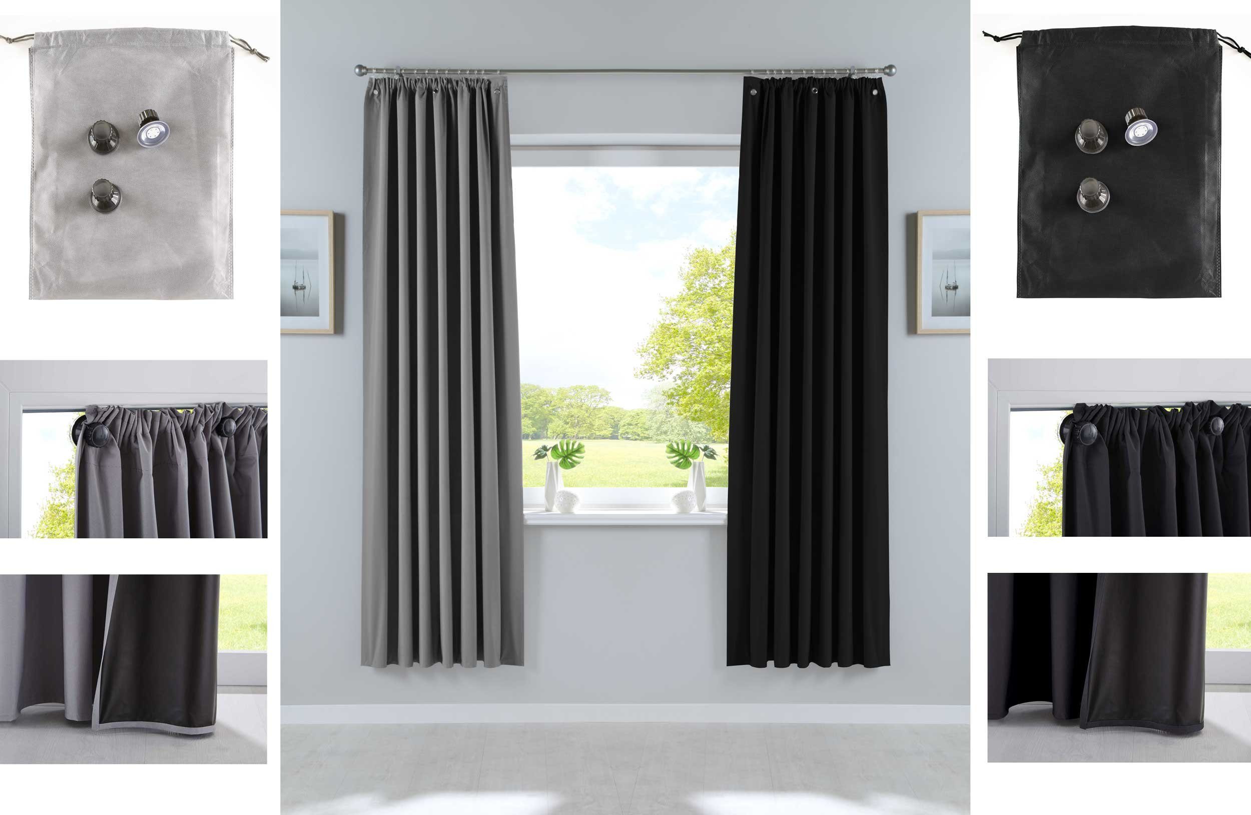 Gardinenbox Verdunkelungsvorhang (1 St), Kräuselband, verdunkelnd, günstig online kaufen