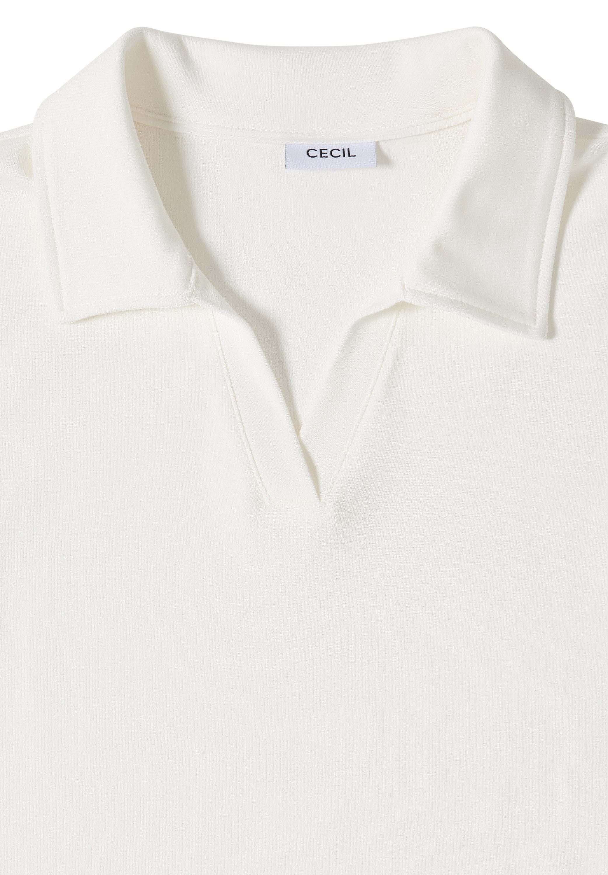 CECIL Poloshirt mit seitlichen Schlitzen im Saum
