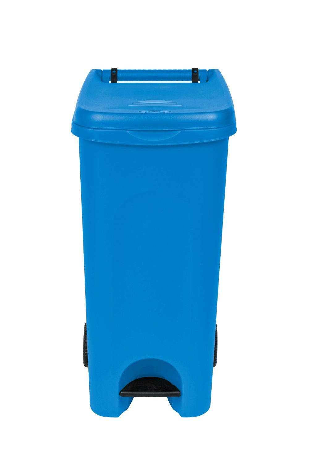 Kreher Mülltonnenbox Mehrzwecktonne 80 Liter mit Pedal in Blau