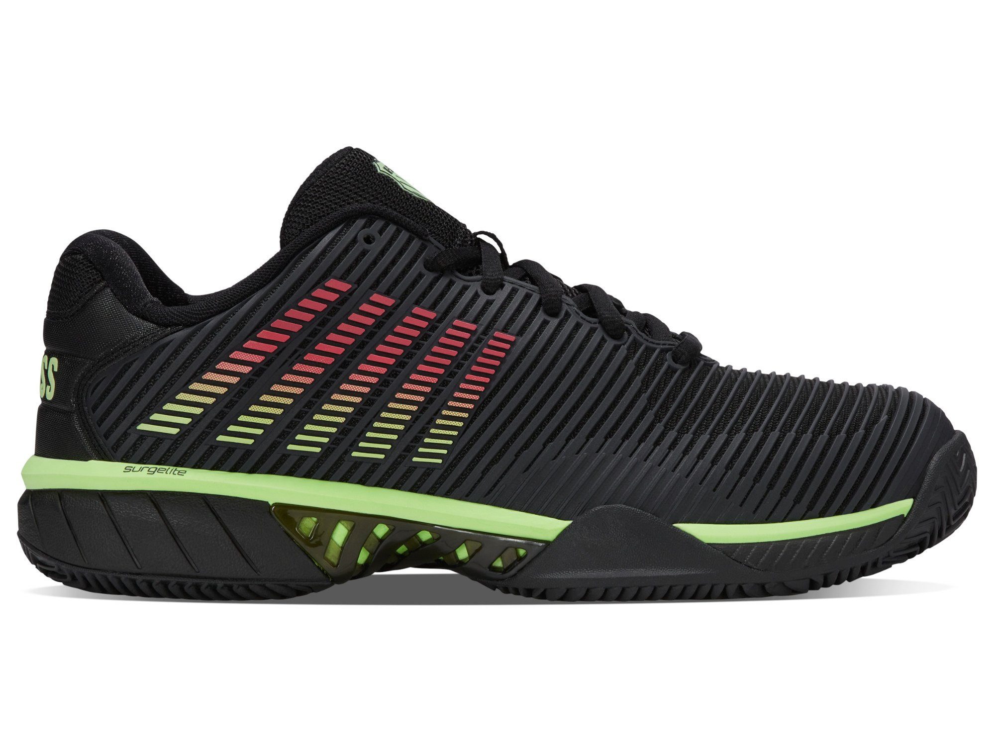 K-Swiss Performance Hypercourt Express 2 Clay/Sandplatz 2025 schwarz/neongrün Herren Tennisschuh