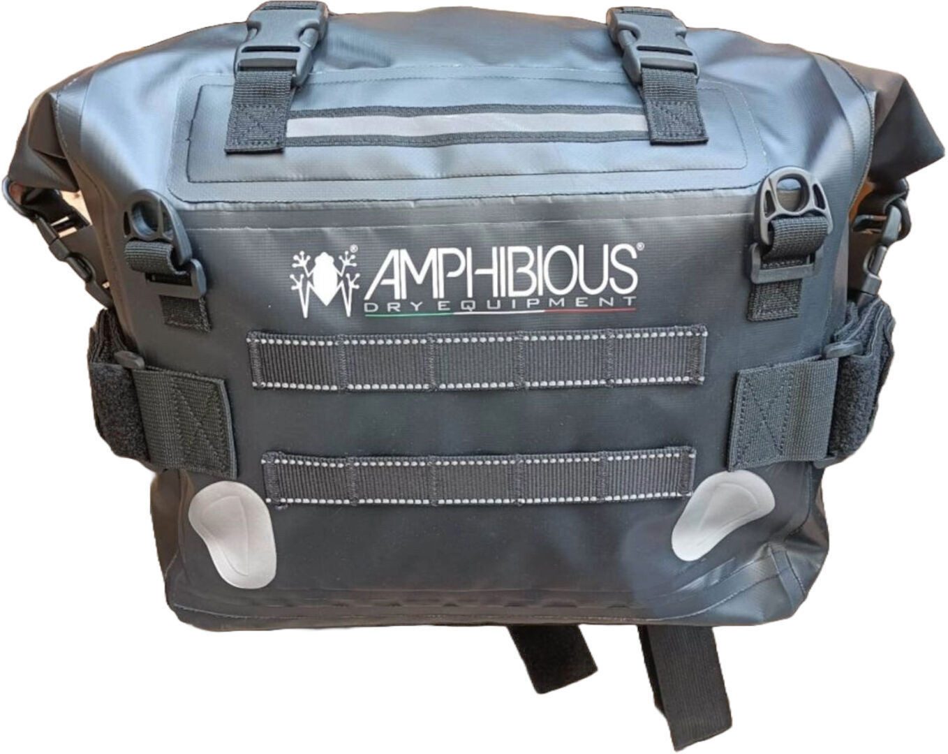 AMPHIBIOUS Satteltasche Motobag II 2024 wasserdichtes Seitentaschen Set, Wasserdicht reflektierende wasserdichte