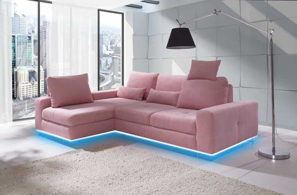 JVmoebel Ecksofa Ecksofa Wohnlandschaft Ecksofa mit Bettfunktion in Made Couch, Polster Europe Sofa