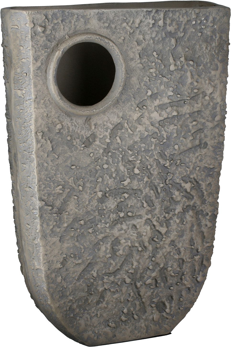 GILDE Tischvase Vase Purton grau H. 38,5 cm (1 St), Dekovase, Purton, Filzboden, Tischdekoration, stilvoll, hochwertig