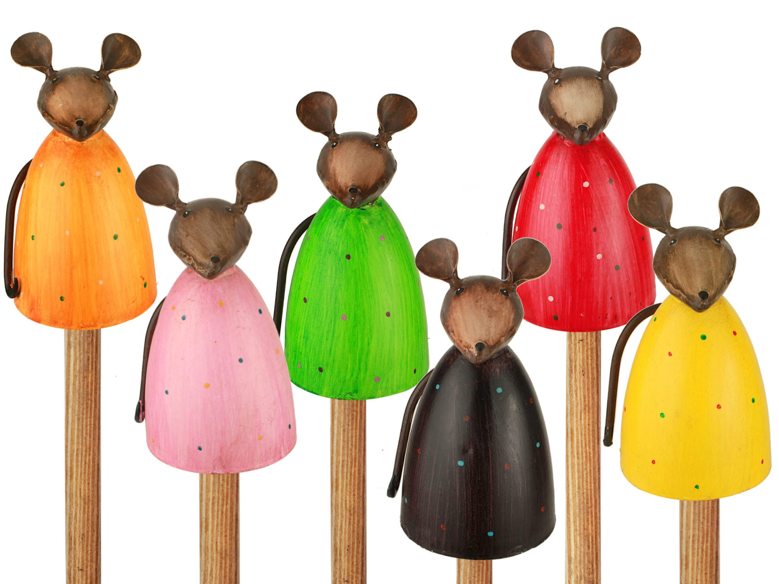 Paulslandhaus Gartenfigur Zaunhocker Maus, Zaunfigur Metall, günstig online kaufen