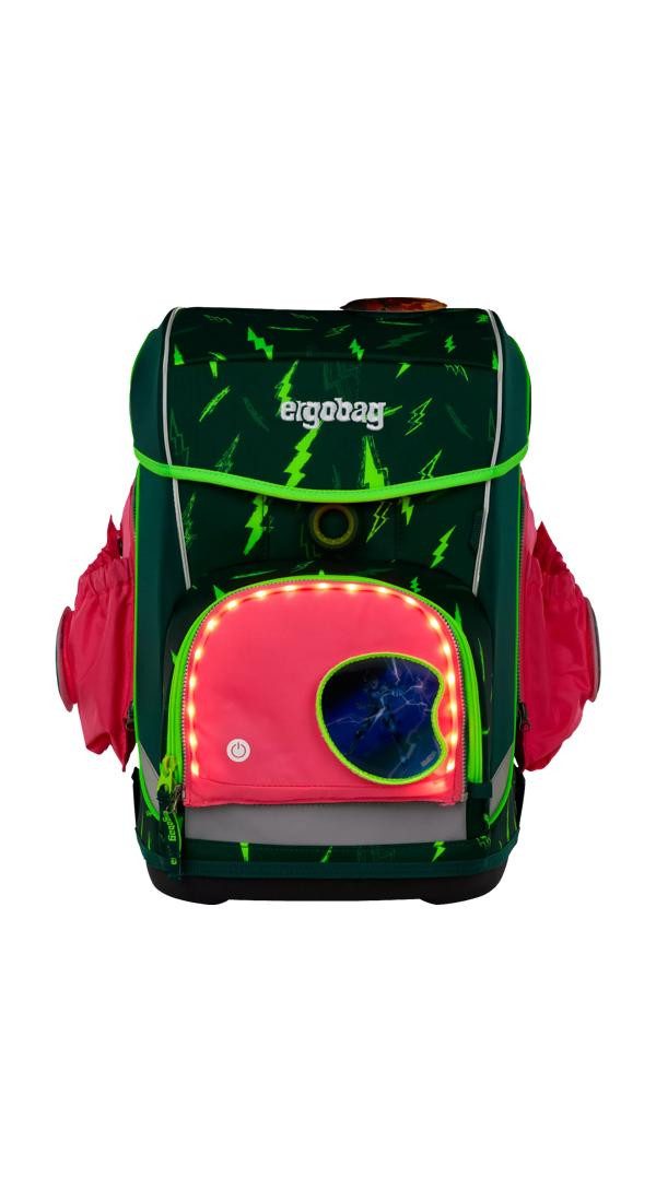 ergobag Schulranzen Fluo LED Seitentaschen Set, reflektierend