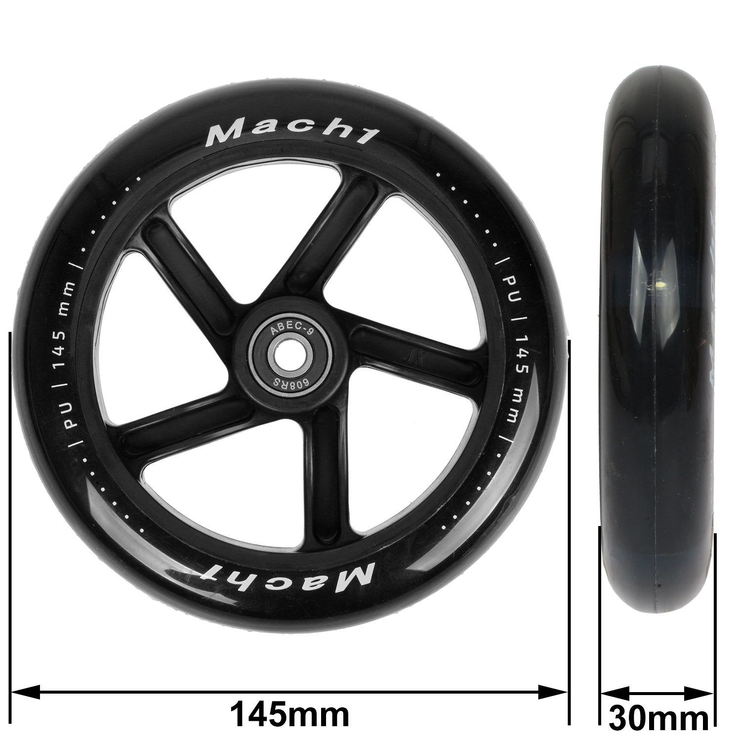 Mach1 Cityroller 2 Stück 145x30mm Kickscooter Rollen-Set