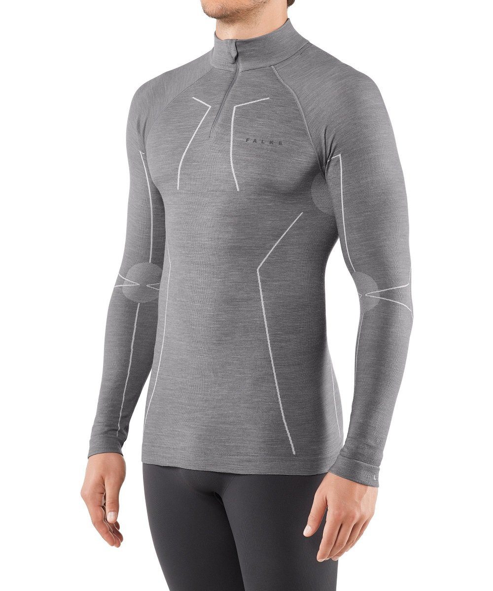 Langarmshirt Wool Tech Half-Zip (Merinowolle) Unterwäsche grau Herren