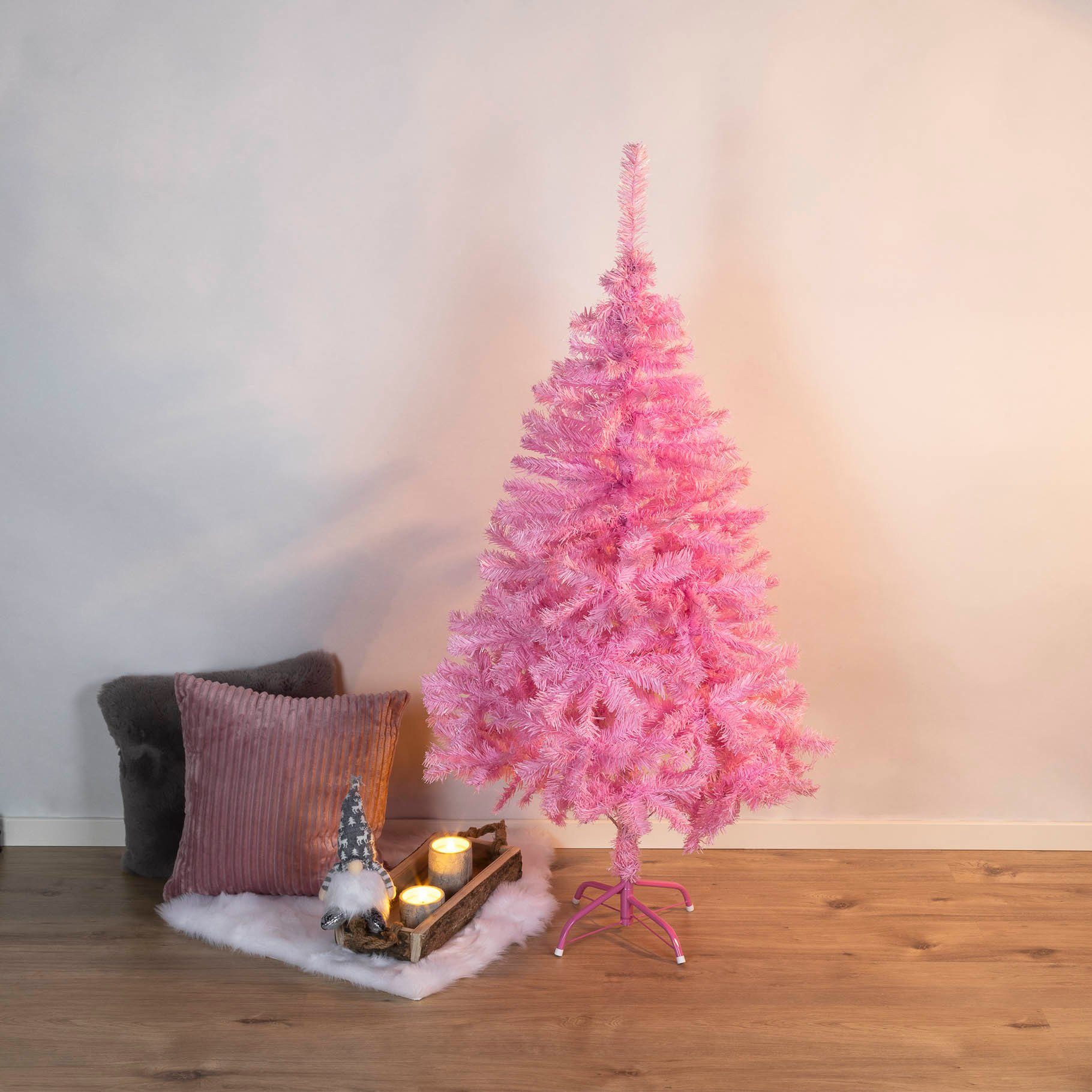 HI Dekobaum Weihnachtsbaum 120cm hoch, rosa günstig online kaufen