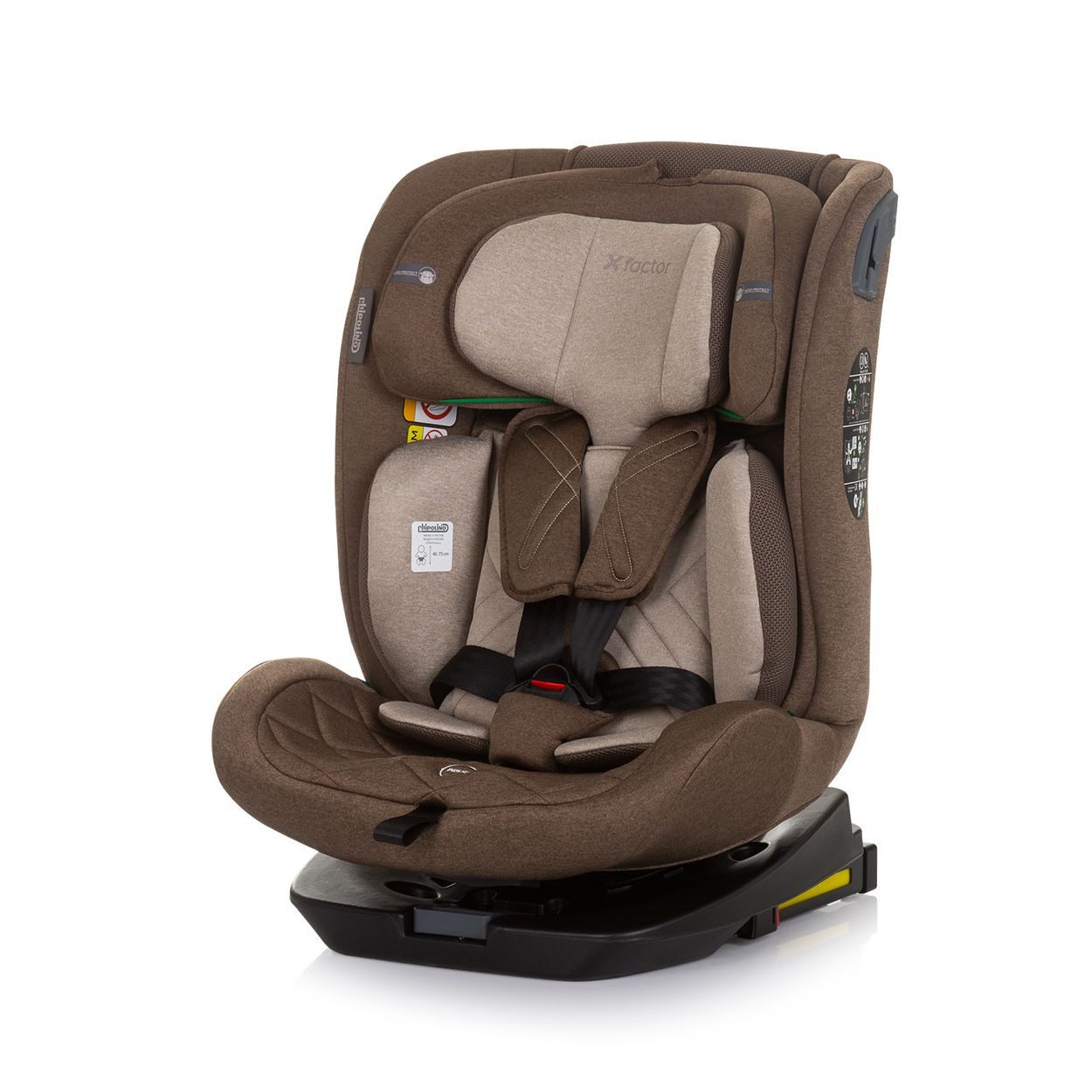 Chipolino Autokindersitz Kindersitz X-Factor i-Size, ab: 0, bis: 12, (40 - 150 cm) Isofix verstellbar drehbar