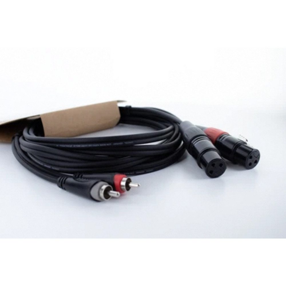 Cordial Cordial EU 3 FC XLR Verbindungskabel [2x XLR-Buchse 3 polig - 2x Cinch Audio-Kabel, (300.00 cm)