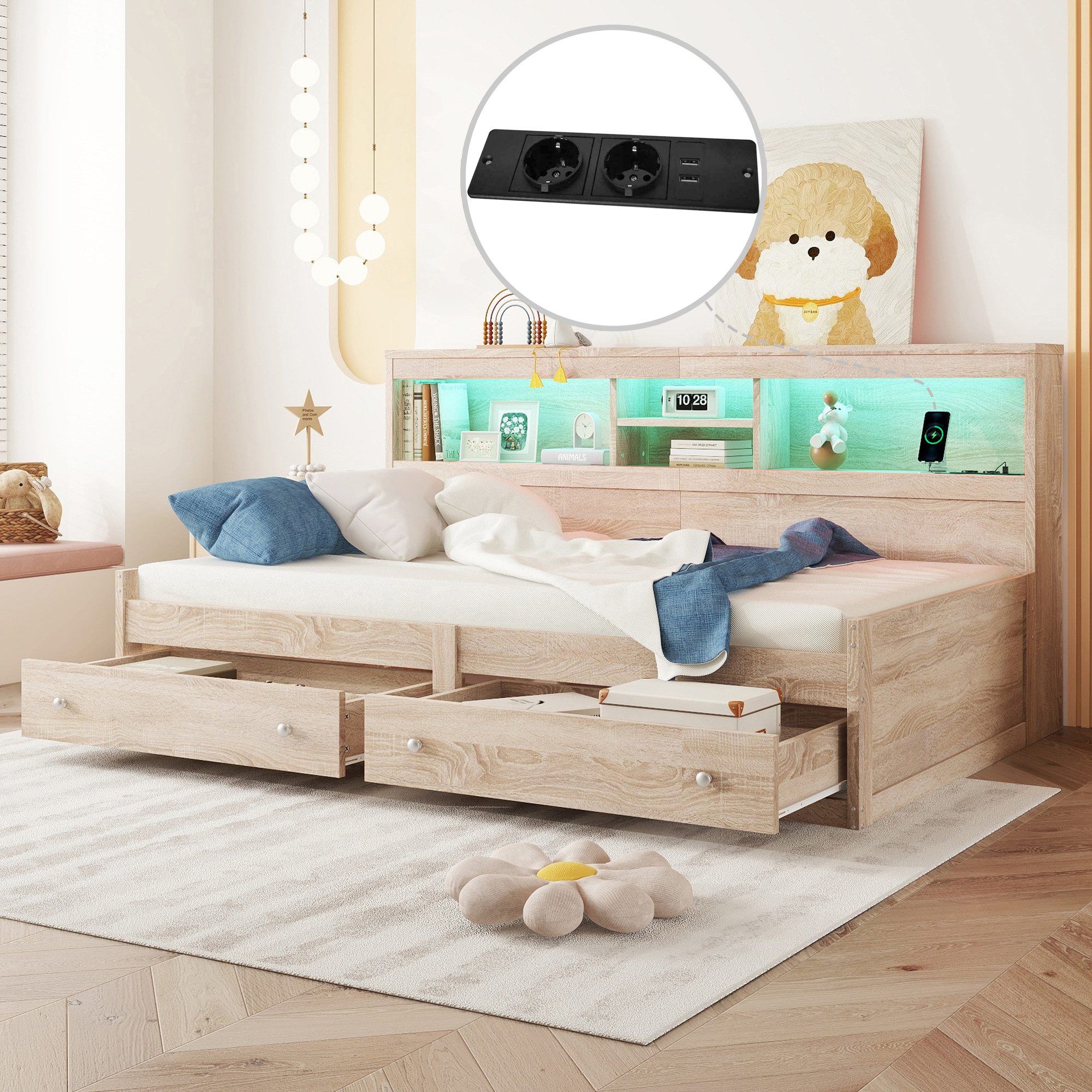 HAUSS SPOLE Schlafsofa 90x200cm mit 2 günstig online kaufen