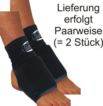 BAY-Sports Fußgelenkbandage Fußbandagen mit Spann Polster Spannschutz Spannschützer Knöchelbandage (kompression), Polster auf dem Spann, 1 Paar, schwarz oder weiss, dauerelastisch