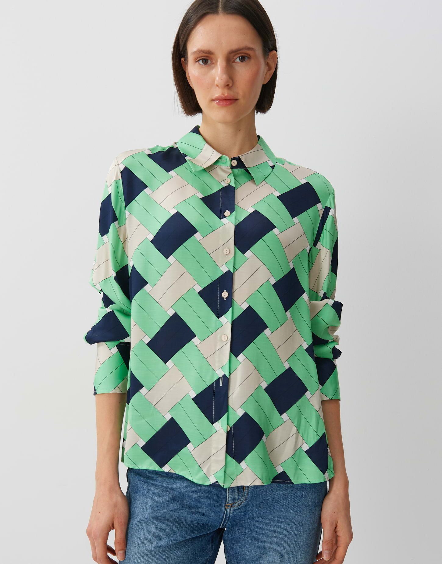 Langarmbluse Printbluse ZOLOGNA