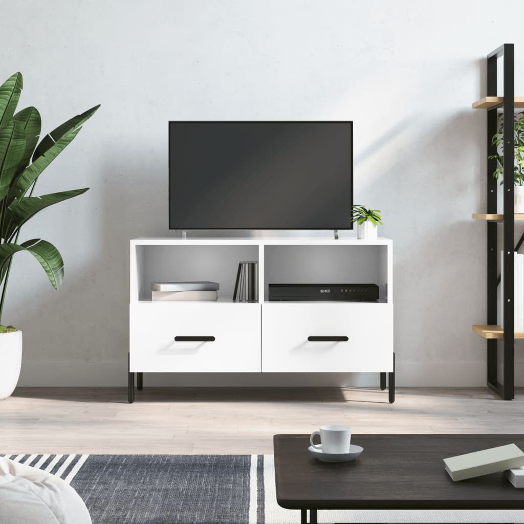 Holzwerkstoff furnicato 80x36x50 Hochglanz-Weiß cm TV-Schrank