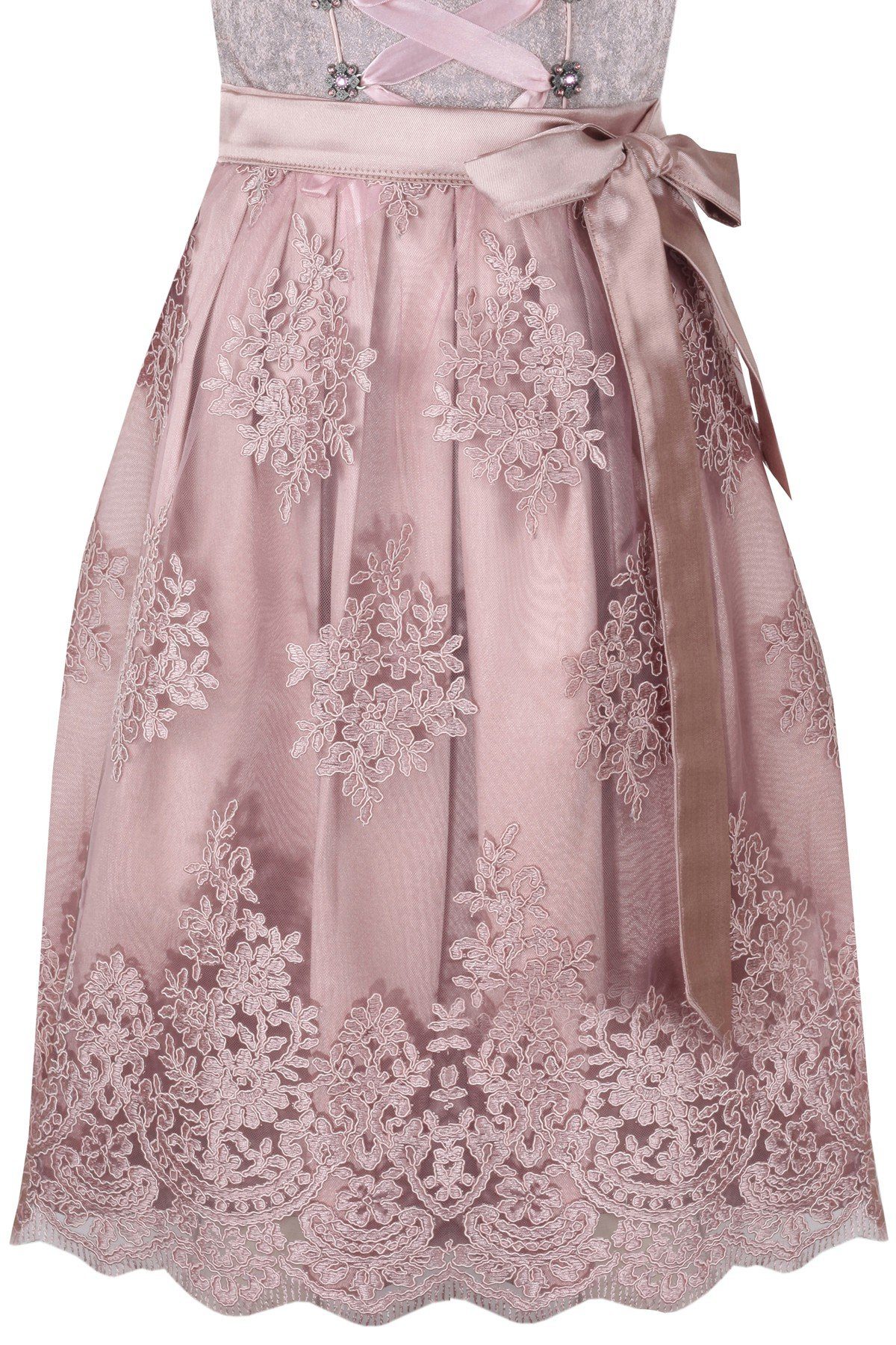 Alpenmärchen Dirndl Midi Dirndl Rosenblatt - ALM520