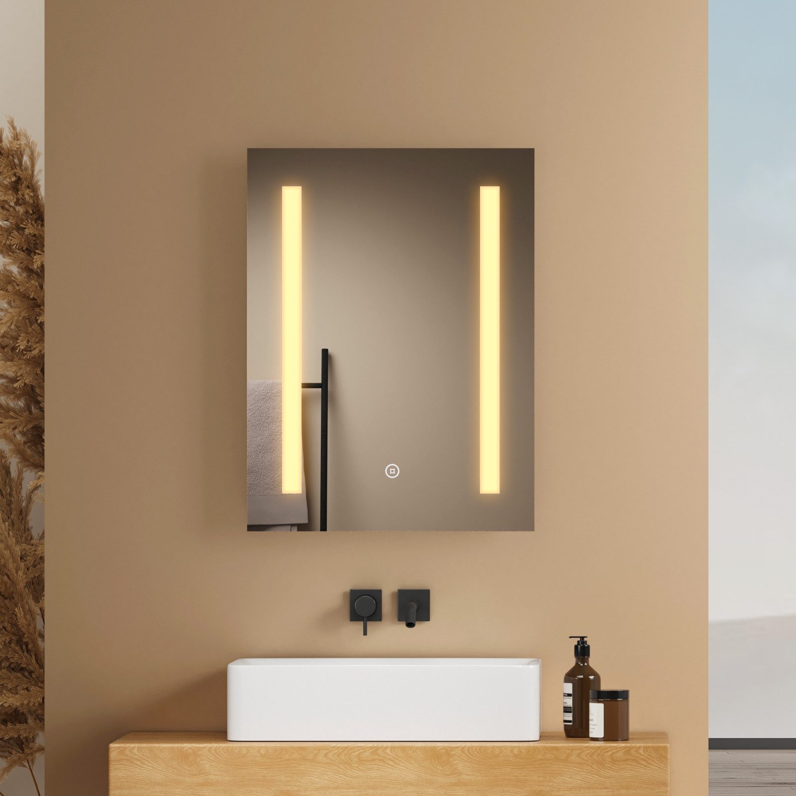Badspiegel Touch Antibeschlag LED Wandspiegel Modell 01