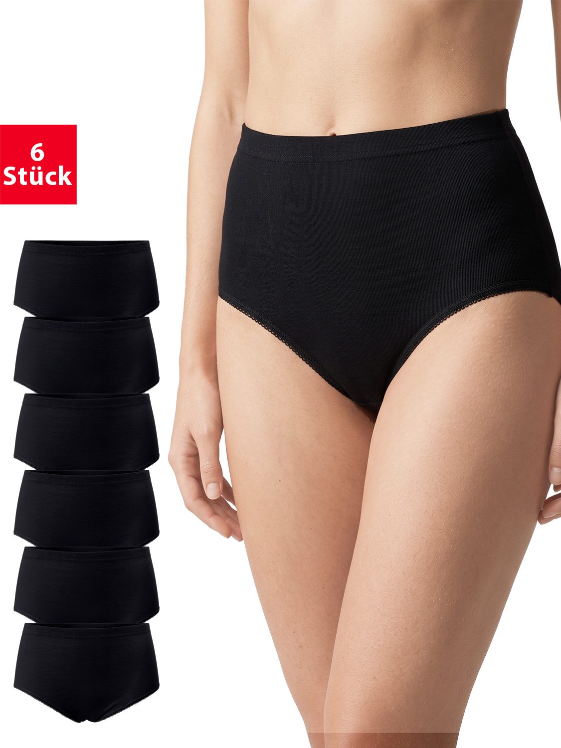 celodoro Taillenslip Damen Taillenslip (3er / 6er Pack) ohne Seitennähte