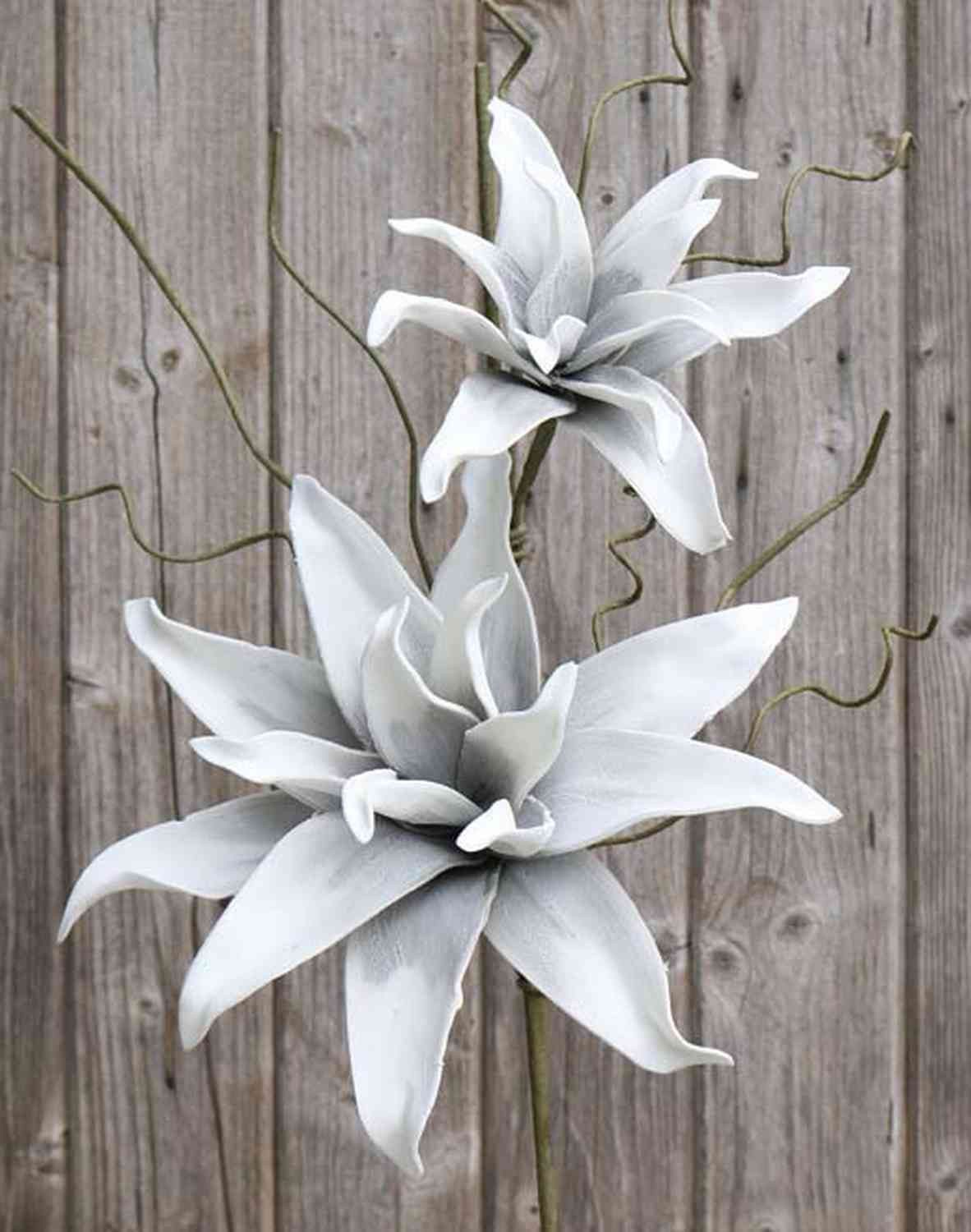 Kunstzweig Dekoblume Lilie MADEA, grau, 105cm, Ø20-28cm Lilie, artplants, Höhe 105.0 cm