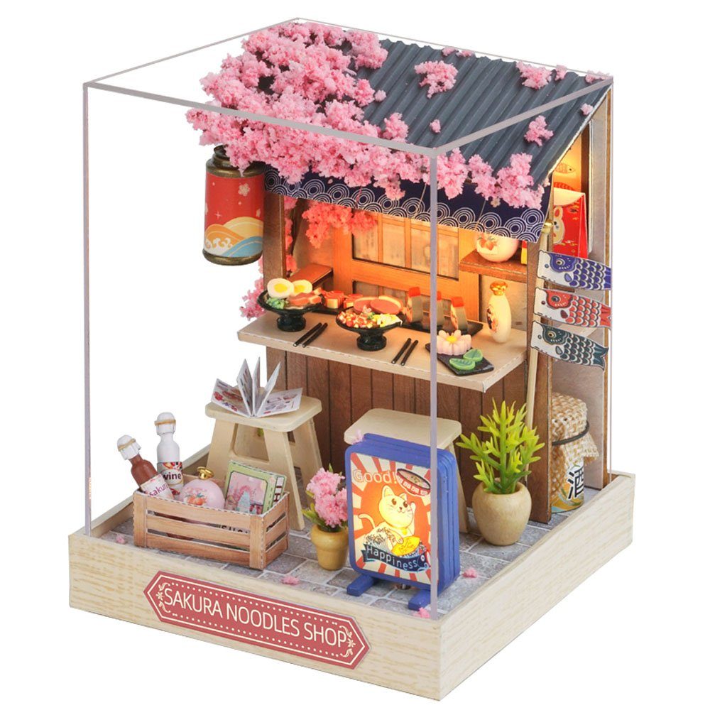 Cute Room 3D-Puzzle Miniatur DIY Modellbausatz Noodles & Soups, Puzzleteile, 3D-Puzzle Modellbausatz 1:24 mit Möbeln zum Basteln-Serie Mini Szenen