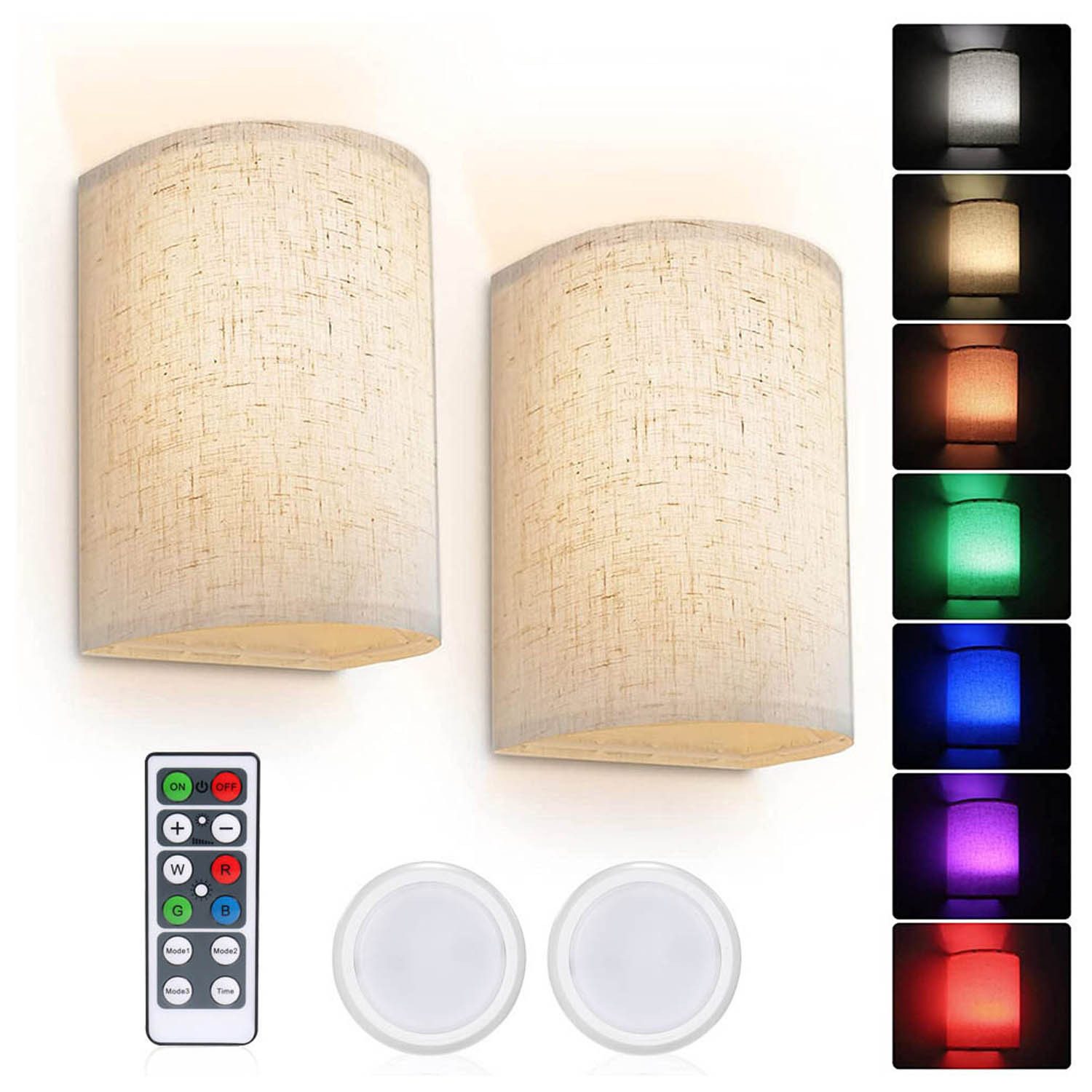 Qualra LED Wandleuchte 2er/Set Wandlampe Innen LED Wandleuchte 16 RGBW Farb günstig online kaufen