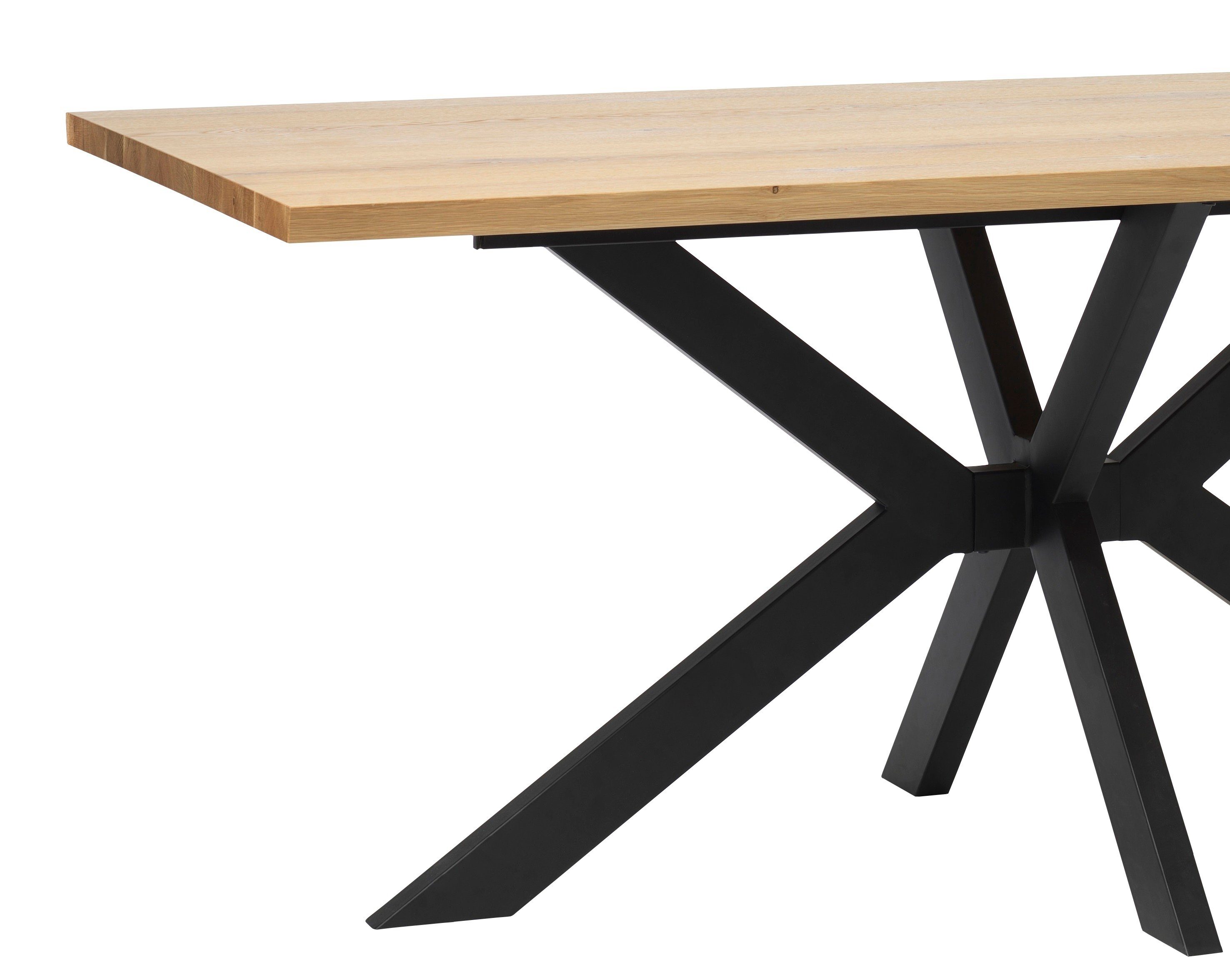 mit Umag Natürliche Fuß), Esstisch (Tischplatte Extravagantes Eichenfurnier-Maserung Liadomo Design-Gestell &