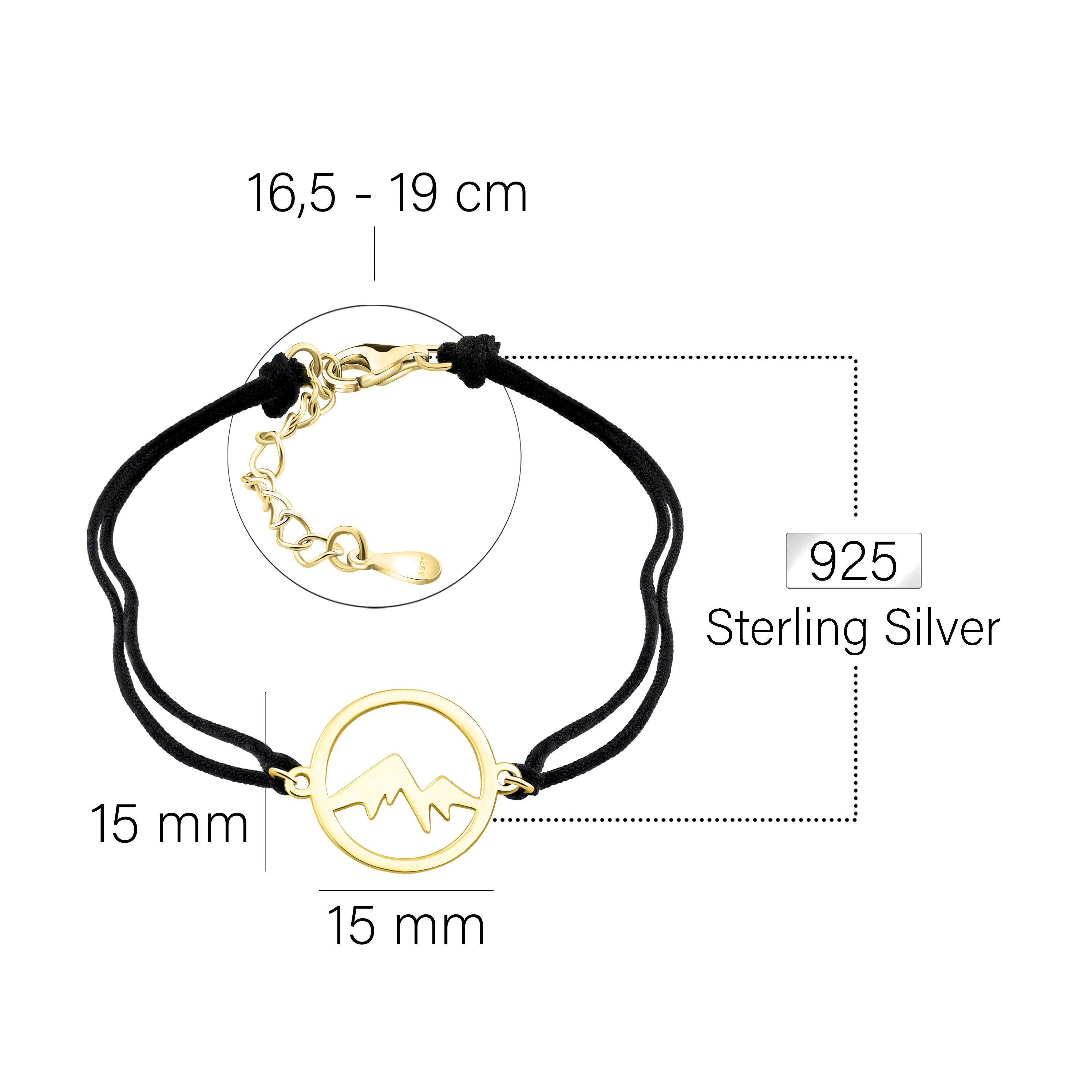 Sofia Milani Armband Berg / schwarz gold Schmuck Silber 925 (Armband), Kreis Damen