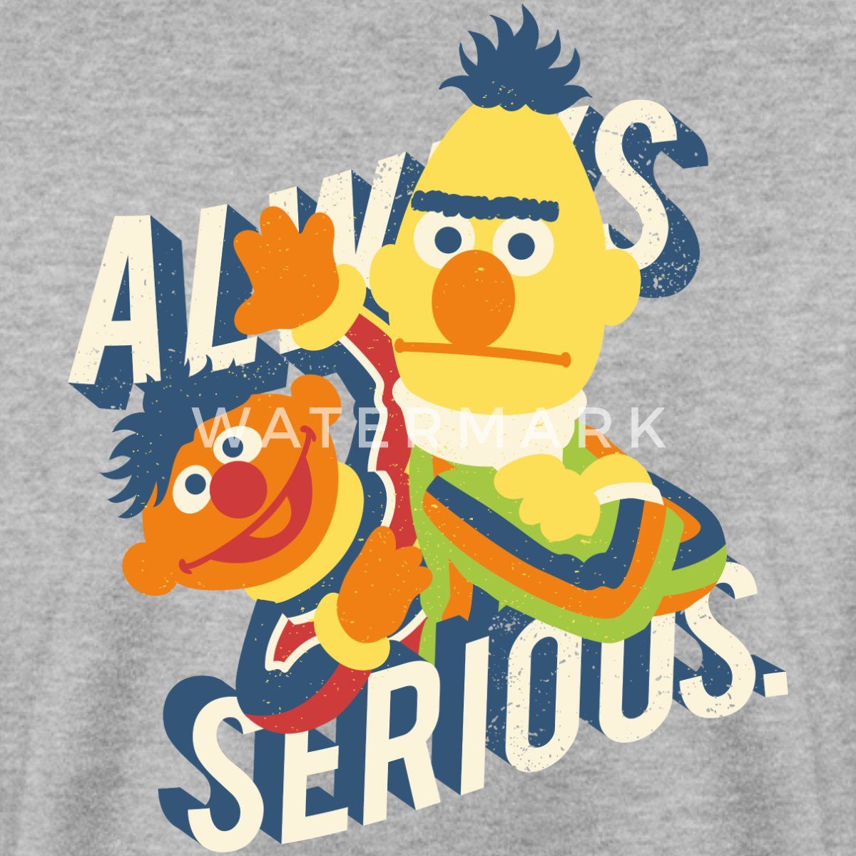 Spreadshirt Sweatshirt Sesamstraße Always Serious Unisex Pullover (1-tlg)