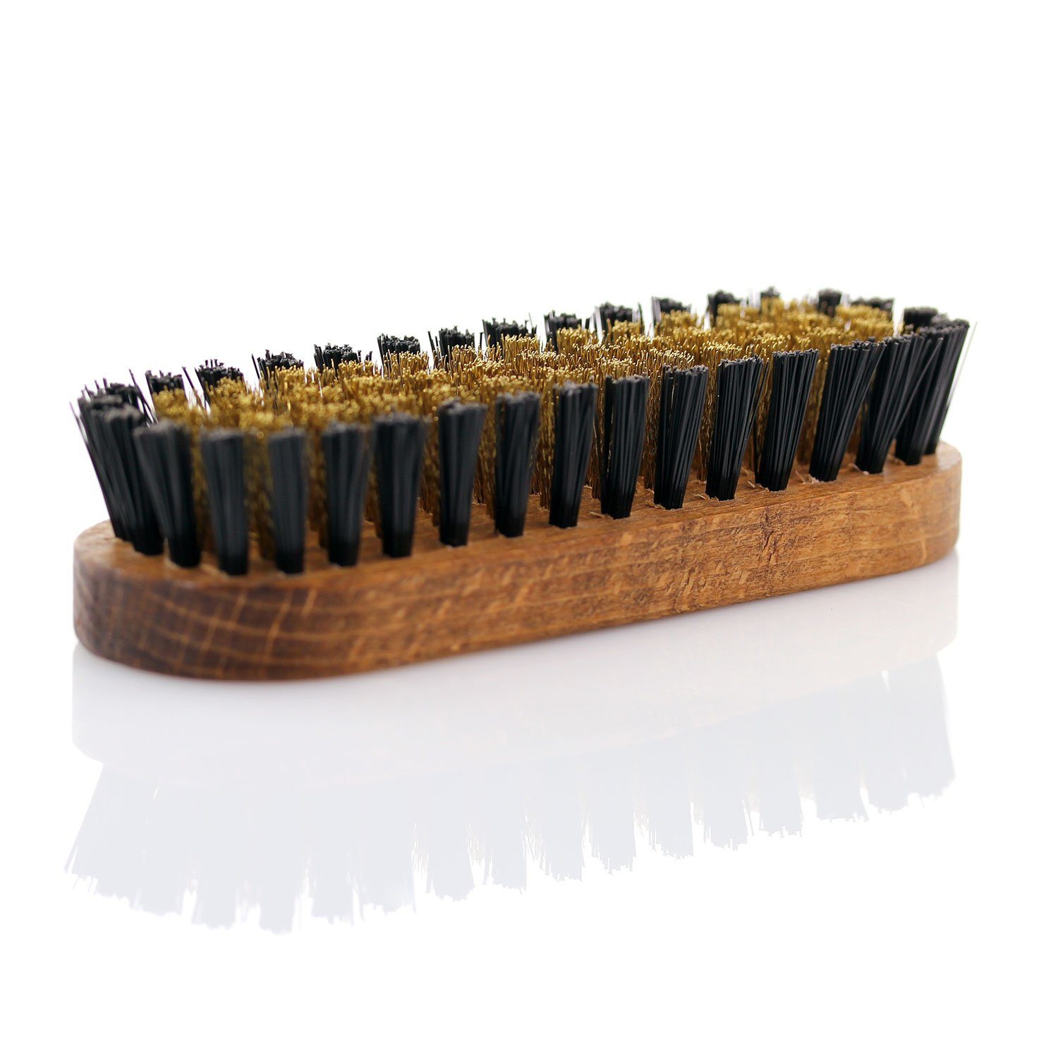 Schuhputzbürste Messingbürste Wildlederbürste Raulederbürste (Holzkörper 120x39x28mm)