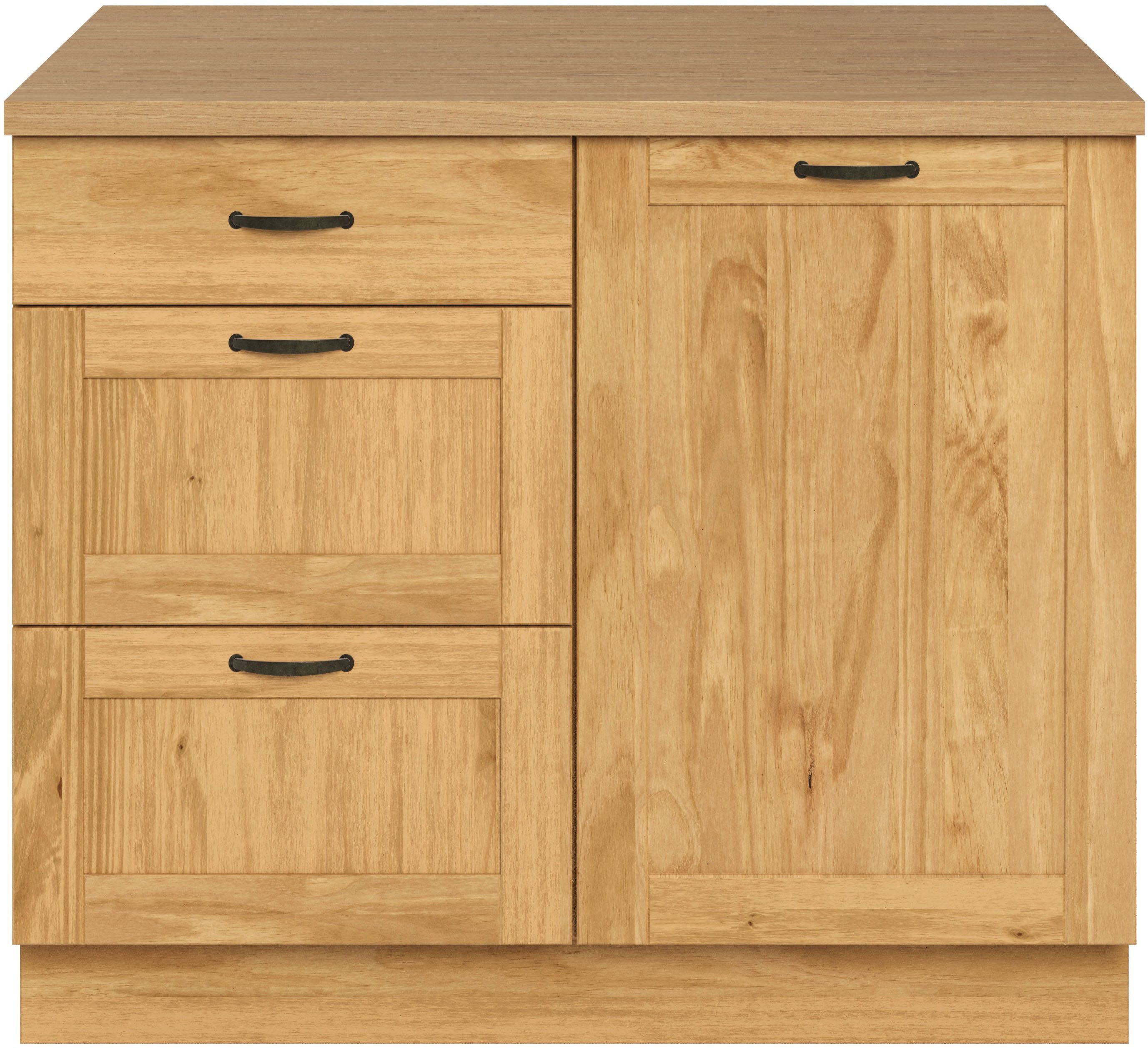 Home affaire Unterschrank Teramo Breite 100 cm, 1 Tür, 3 Schubkästen – Bild 2 von 5