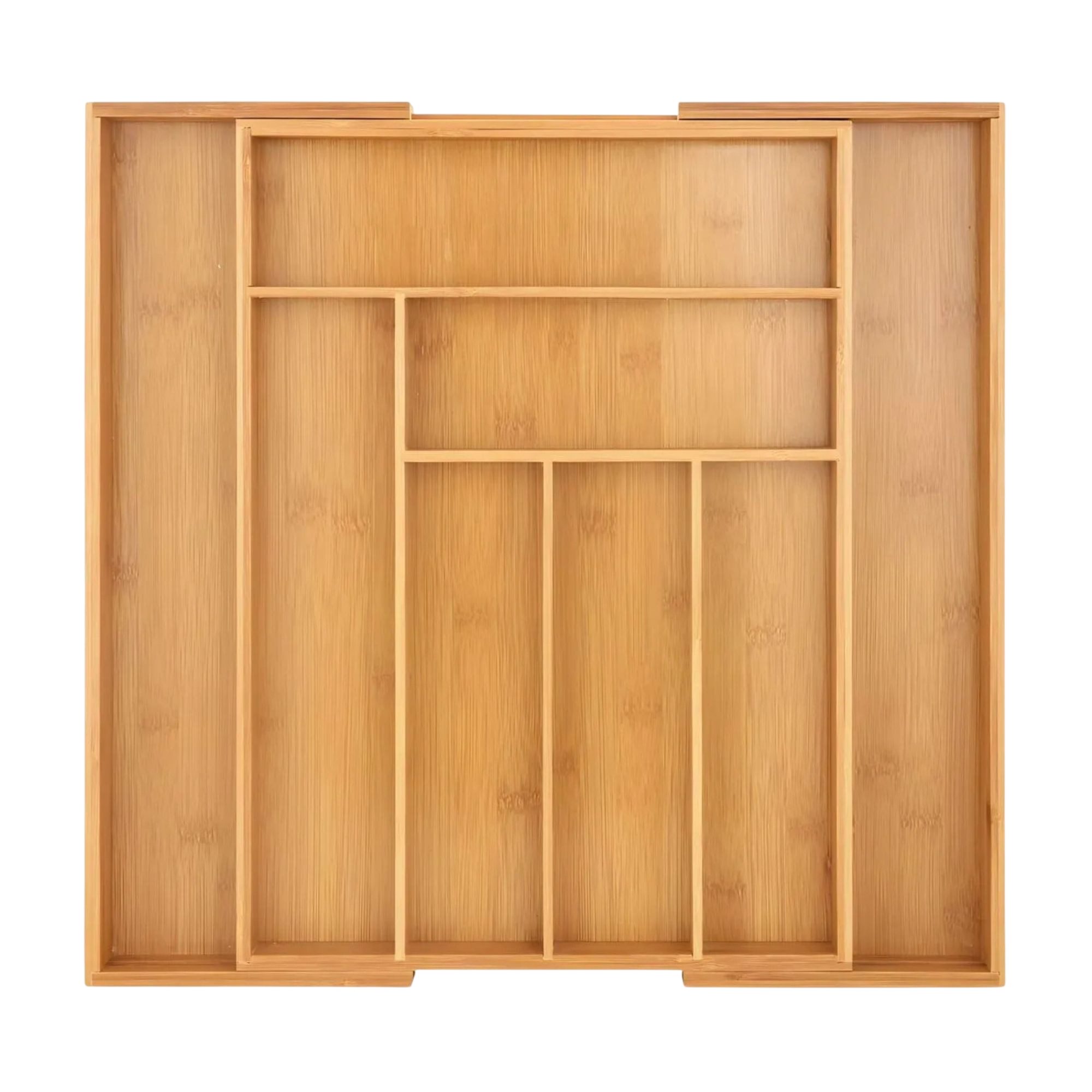 ERKUGO Besteckeinsatz Besteckkasten für Schubladen aus Bambus Für Perfekte Ordnung (Schubladenorganizer aus Bambus, 1 St., 1 Schubladenorganizer), ein nachhaltiges, stabiles und langlebiges Naturmaterial