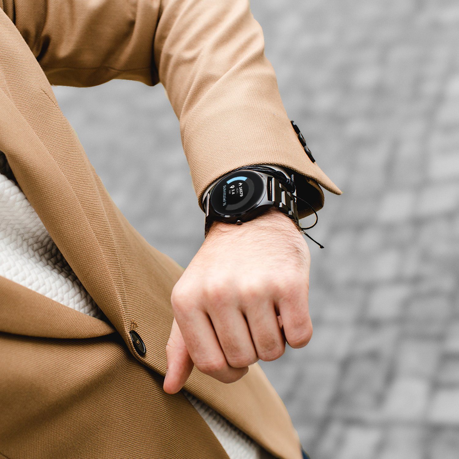 XLYNE QIN XW PRO Smartwatch iphone Smartwatch (1,22 Zoll), Puls, Blutdruck, 21 Sportmodi, Schlaf, Schritte, Kalorien – Bild 2 von 5