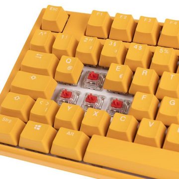 Ducky One 3 Yellow Gaming-Tastatur (RGB LED, MX-Red, Gelb, DE-Layout QWERTZ)