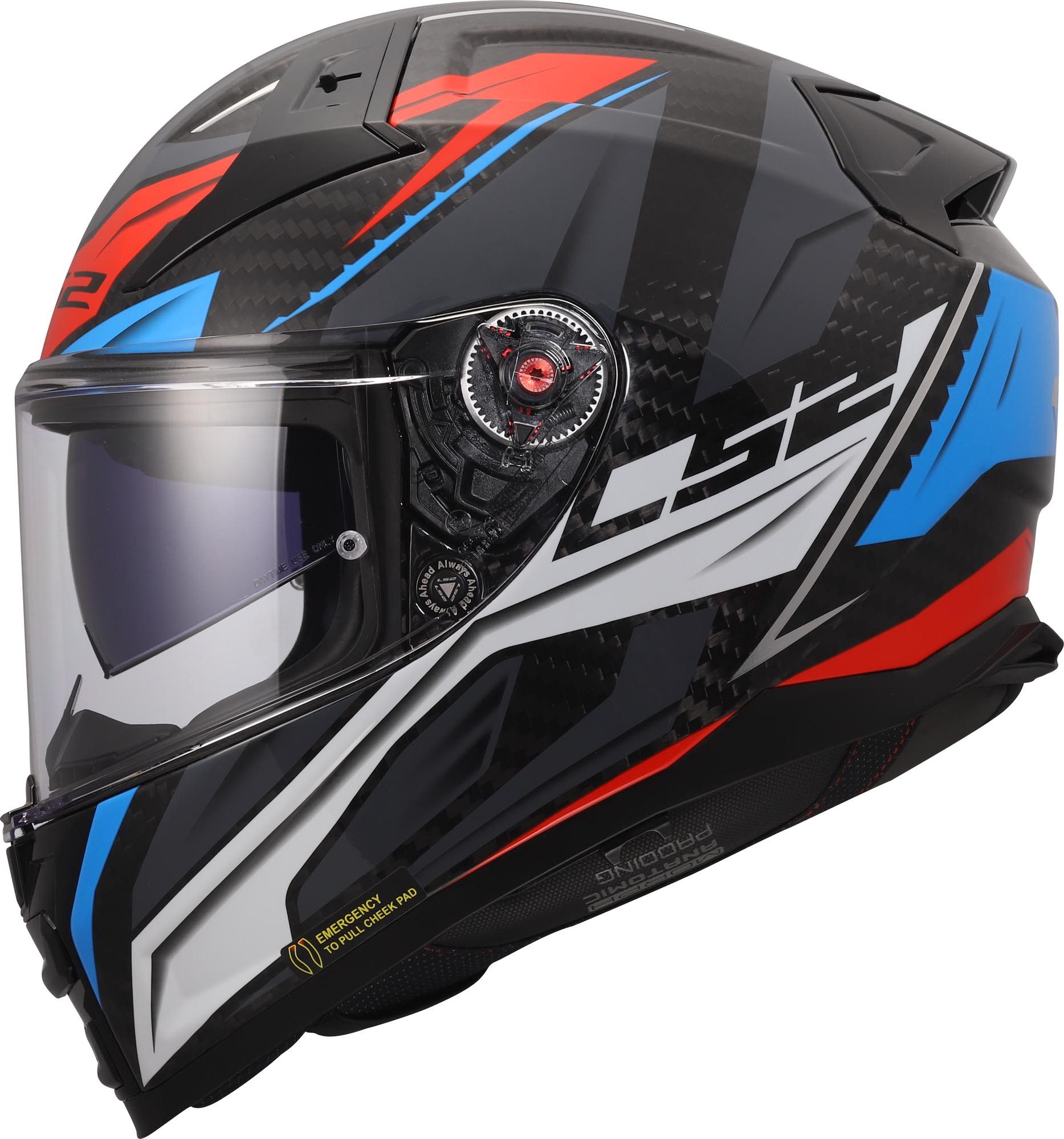 LS2 Motorradhelm FF811 Vector II Carbon Savage Helm, Notfallsystem-polsterung (eqrs),pinlockscheibe Enthalten