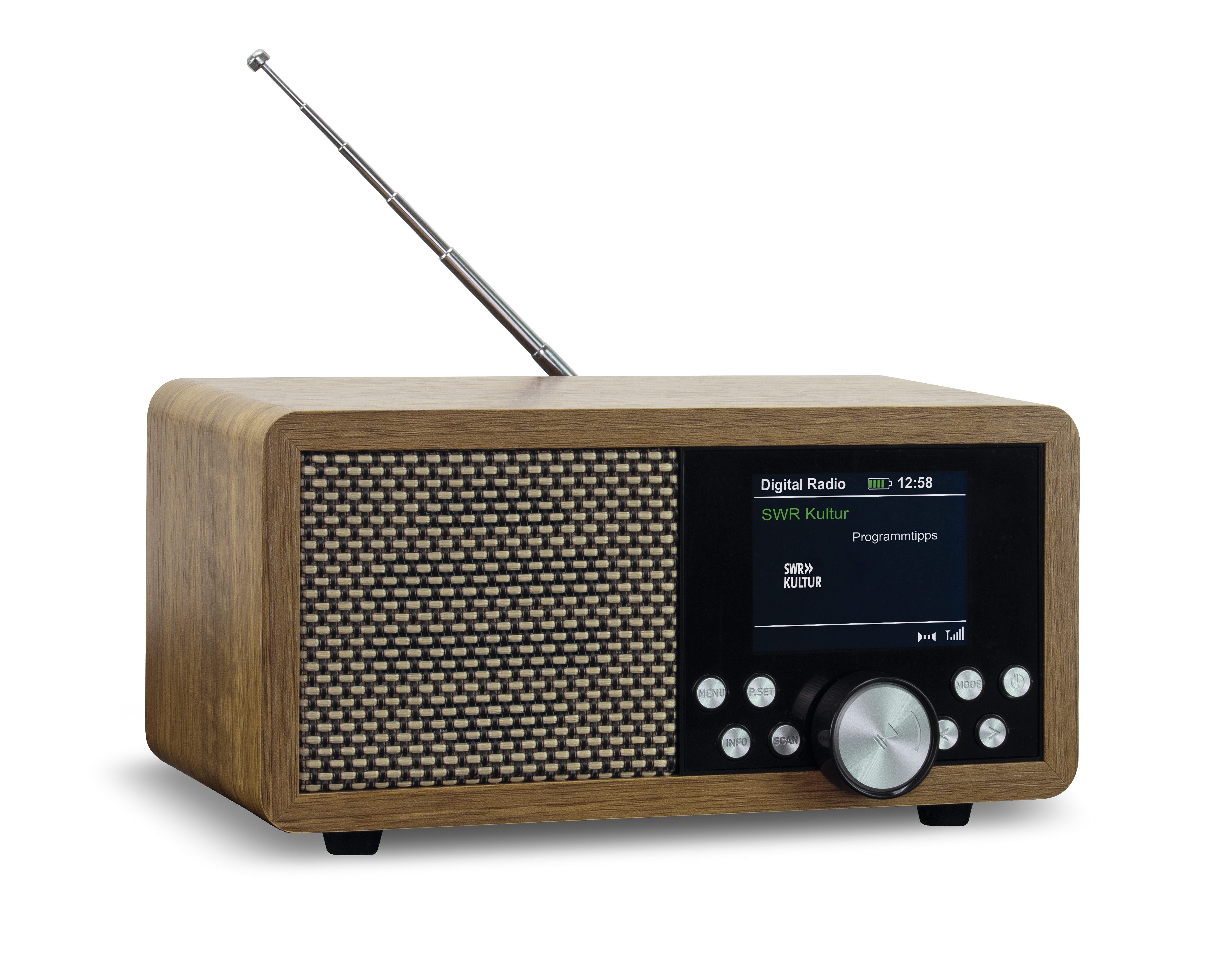 Dynavox DBT600 Digitalradio (DAB) (FM-Tuner, Digitalradio (DAB), 5,00 W, tragbares, digitales UKW-Radio, Wecker, BT, ideal als Küchenradio)
