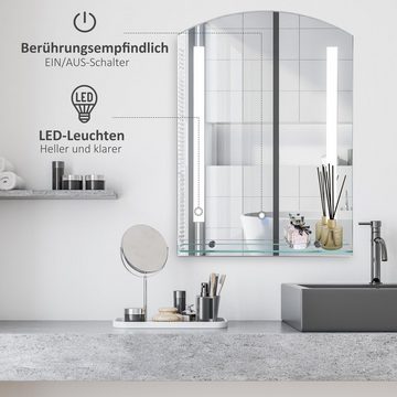 HOMCOM Spiegel LED Spiegelschrank (Set, 1-St., 1 x Badspiegel), mit LED Badezimmerspiegel Wandspiegel Spiegel