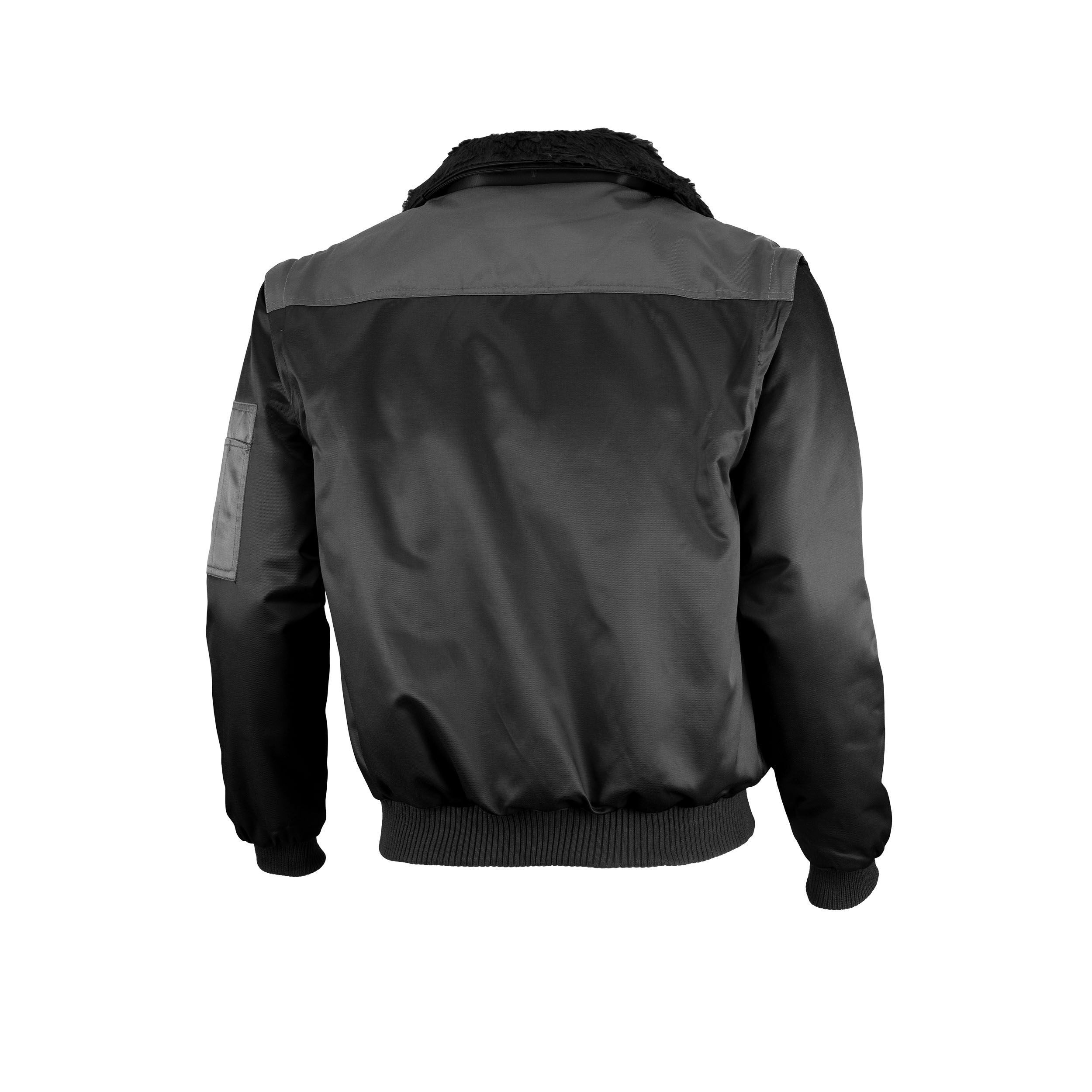 Qualitex Workwear Pilotenjacke Pilotenjacke zweifarbig schwarz/grau, Gr. L günstig online kaufen