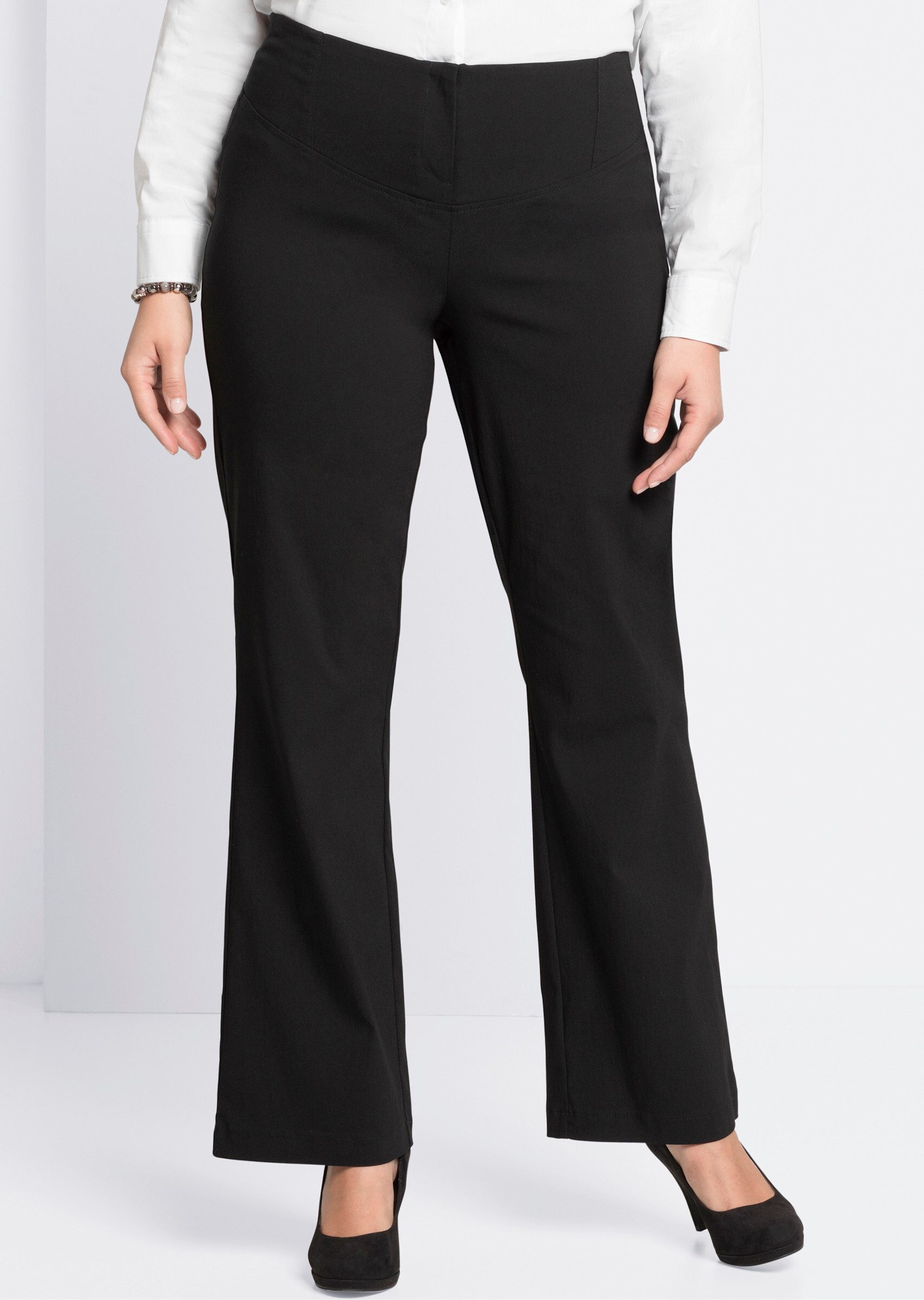 Sheego Jerseyhose Bootcut-Hose mit Bodyforming-Effekt