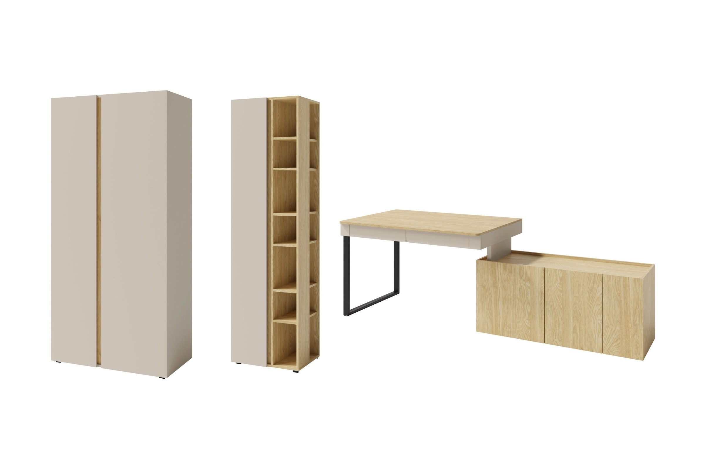 Deine Möbel 24 Jugendzimmer-Set LIBU AA (3+4+10) Kinderzimmer-Set Kindermöb günstig online kaufen