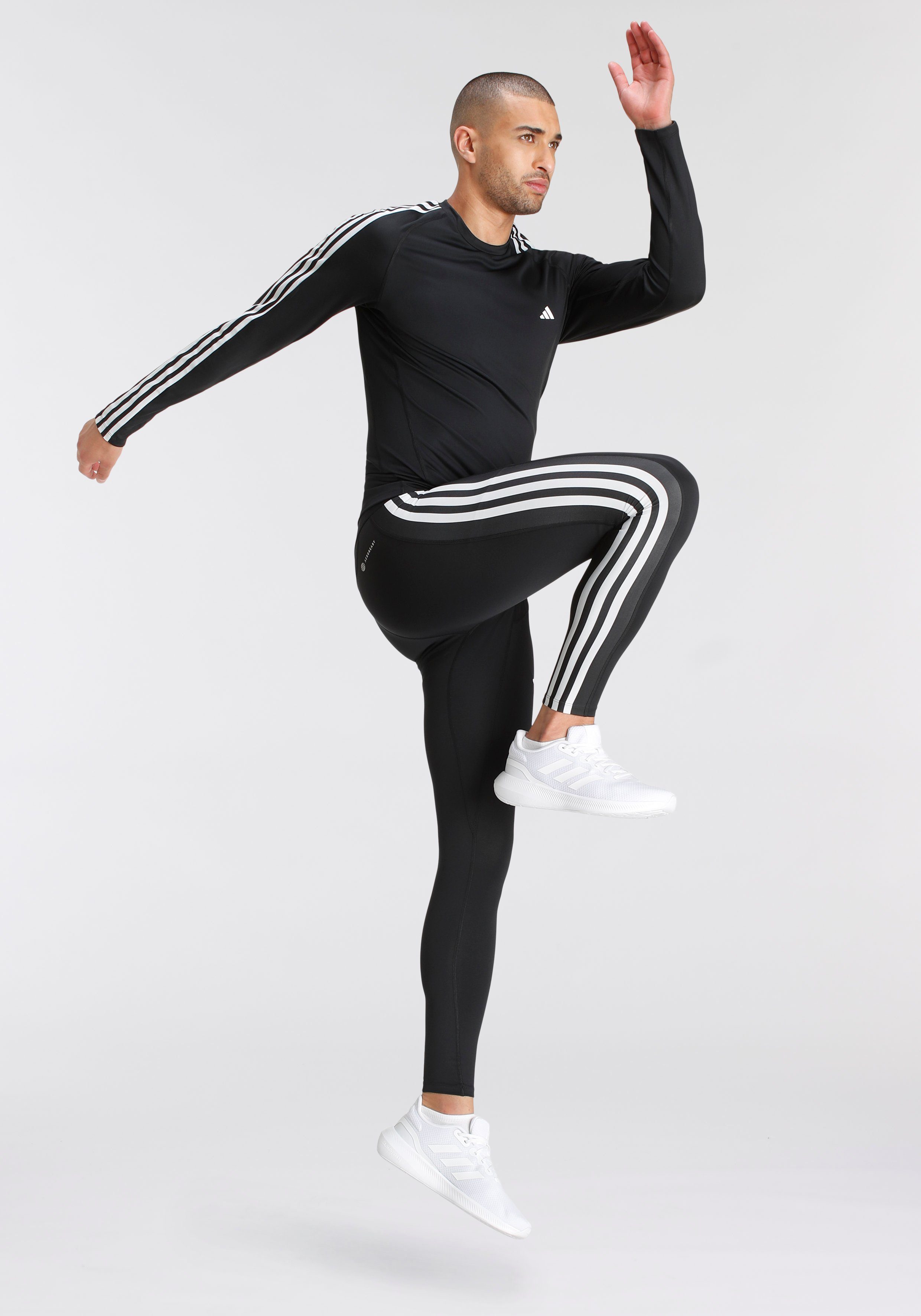 adidas Performance 3STREIFEN Black (1-tlg) KURZE TIGHT TECHFIT Shorts TRAINING