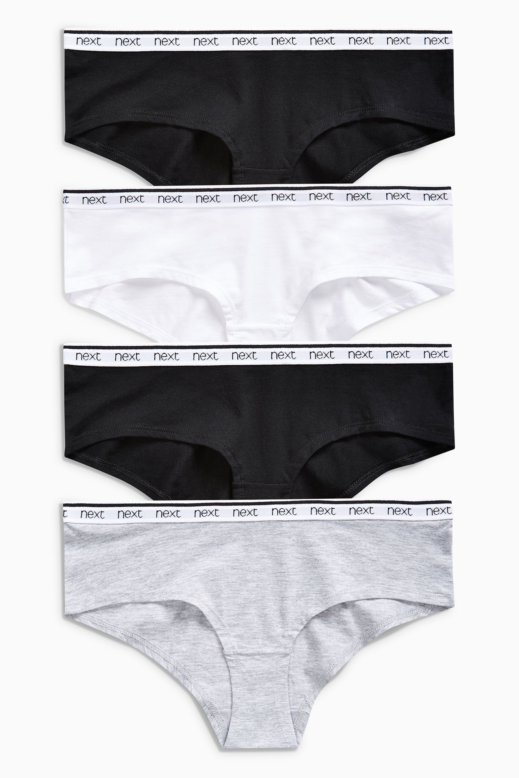 Slip Baumwollslips mit Logo, 4er-Pack