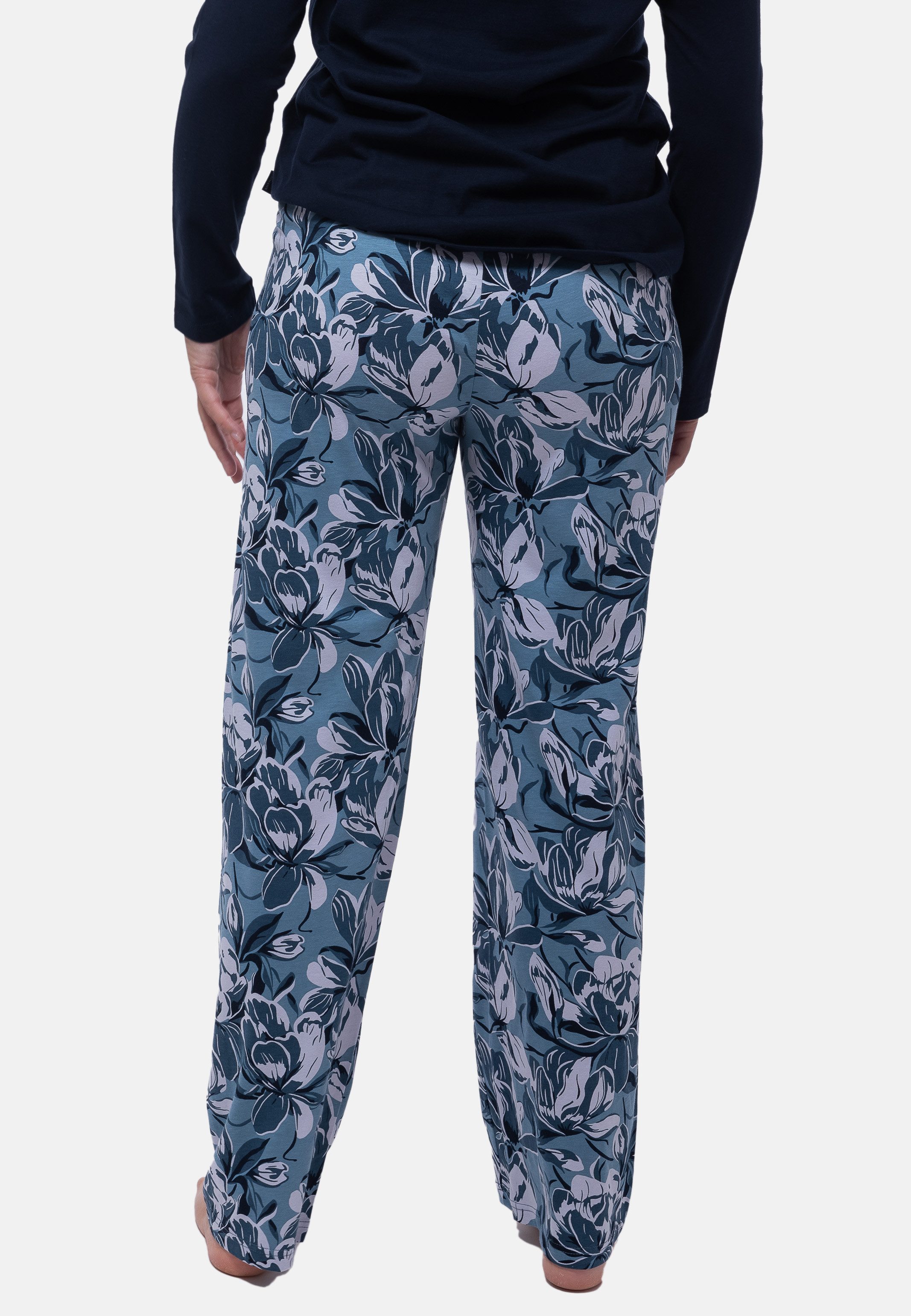 Ammann Schlafhose Mix & Match (1-tlg) Schlafanzug Hose - Baumwolle - Atmungsaktiv - Mit floralem Muster