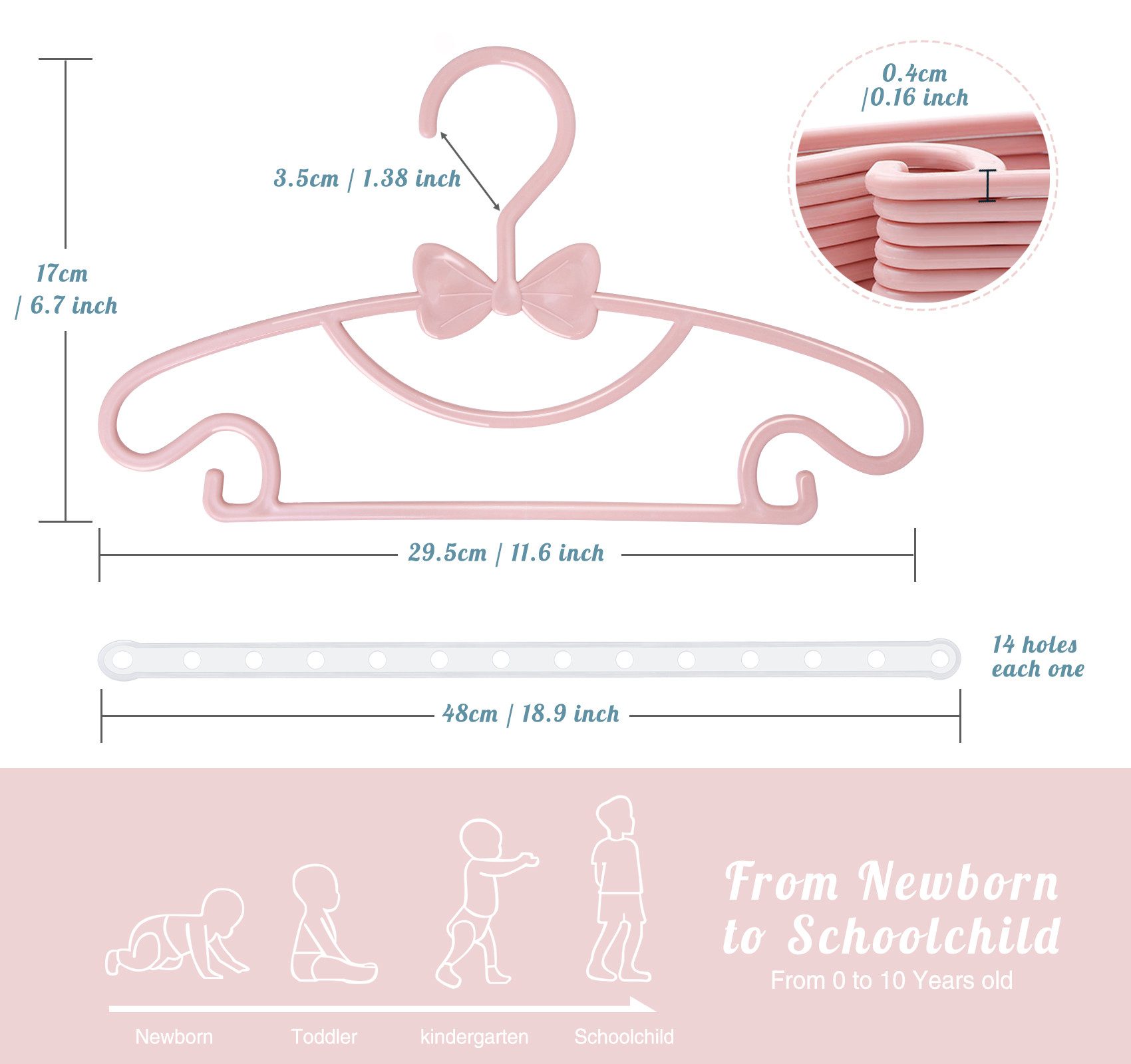 ElitVita Kleiderbügel Baby Kleiderbügel, Mit Aufhängeriemen günstig online kaufen