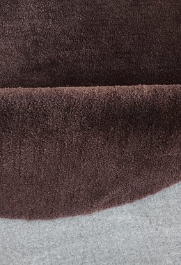 Hochflor-Teppich Microfaser Teppich Magong, besonders weich, sehr feiner Flor, my home, rund, Höhe: 25 mm, unifarben, weiche Teppiche, Wohnzimmer, Schlafzimmer, Kinderzimmer