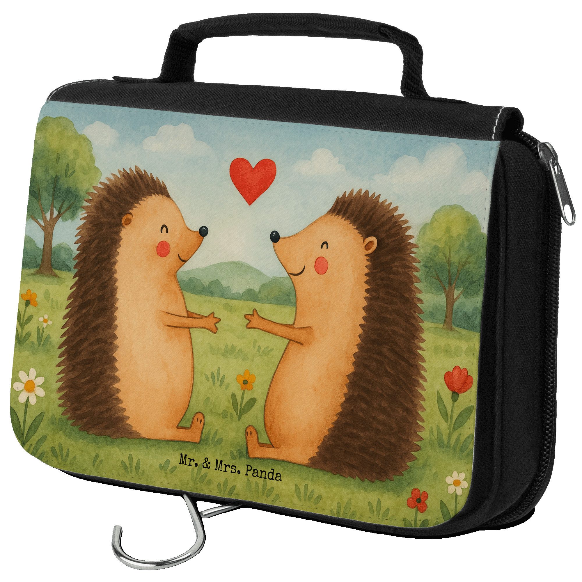 Kulturbeutel Igel Liebe Design, kosmetiktäschchen, Weiß, Kulturbeutel, Make-Up Tas
